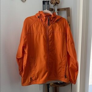 L.L. Bean Men's Bright Orange Windbreaker